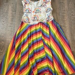Rainbow Striped Dress